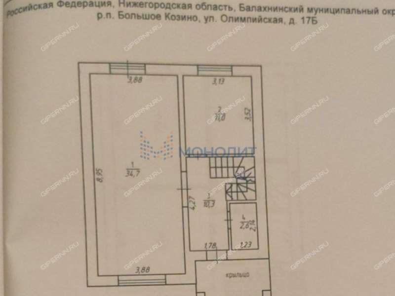 дом на Олимпийской улице рабочий посёлок Большое Козино