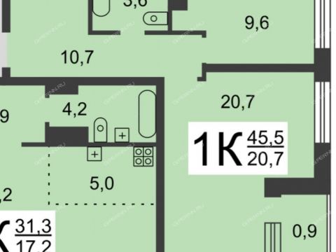 1-komnatnaya-prosp-gagarina-d-101-k1 фото