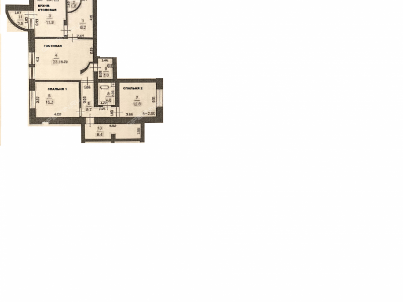 трёхкомнатная квартира на Трудовой улице дом 8