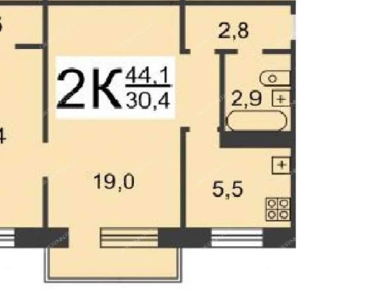 двухкомнатная квартира на улице Заломова дом 15