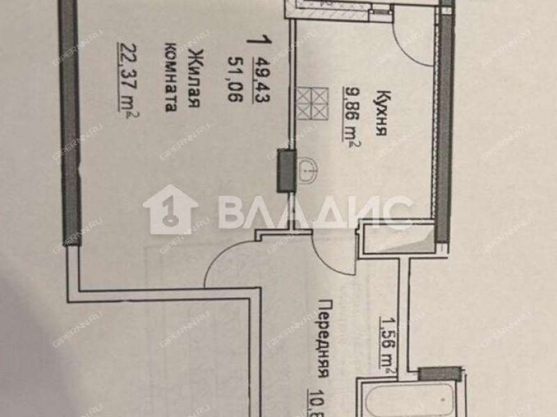 однокомнатная квартира на Краснозвёздной улице дом 23
