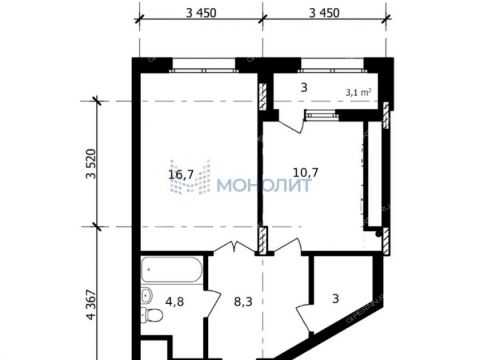 1-komnatnaya-ul-vladimira-vysockogo-1 фото