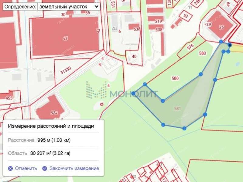 земельный участок под коммерческое использование в Канавинском районе Нижнего Новгорода