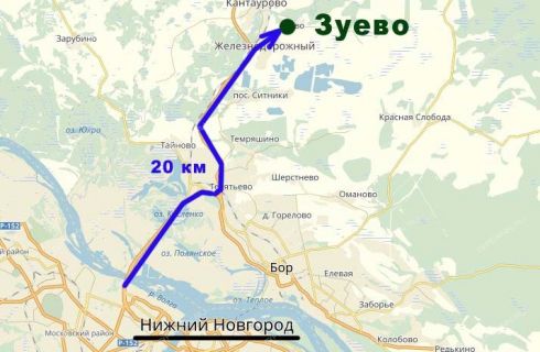 Карта кантаурово борского района нижегородской области