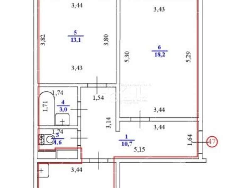 двухкомнатная квартира на проспекте Кораблестроителей дом 66