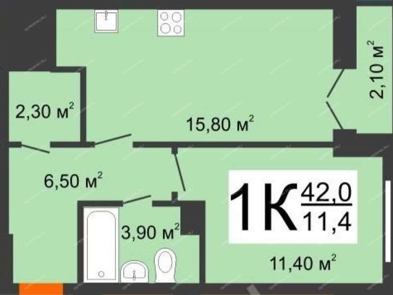 однокомнатная квартира на Машинной улице дом 29