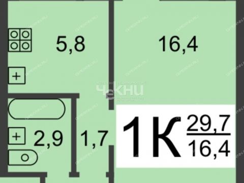 1-komnatnaya-ul-beketova-d-67 фото