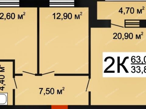 2-komnatnaya-prosp-gagarina-d-36-k2 фото