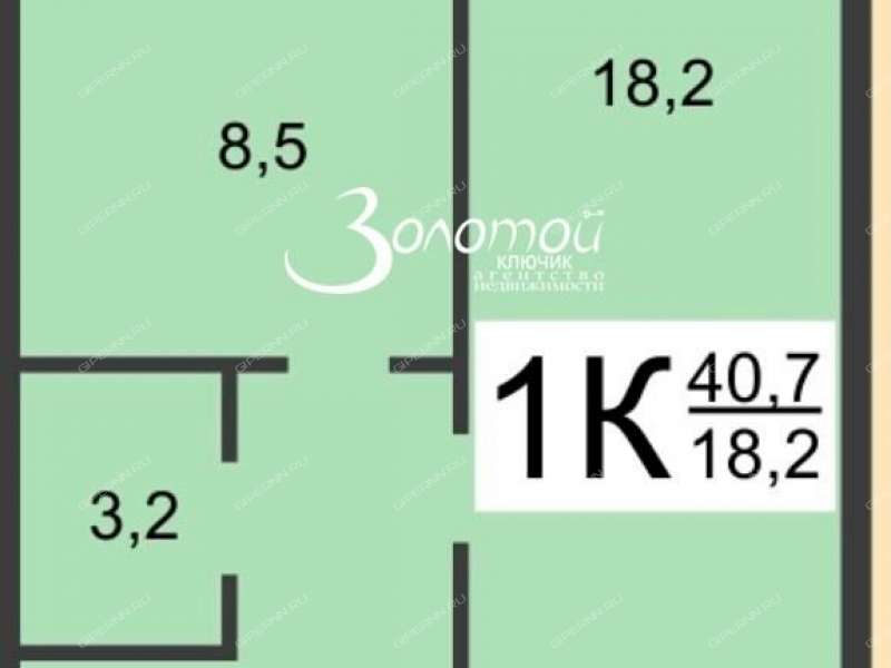 однокомнатная квартира на улице Бурденко дом 33 к1
