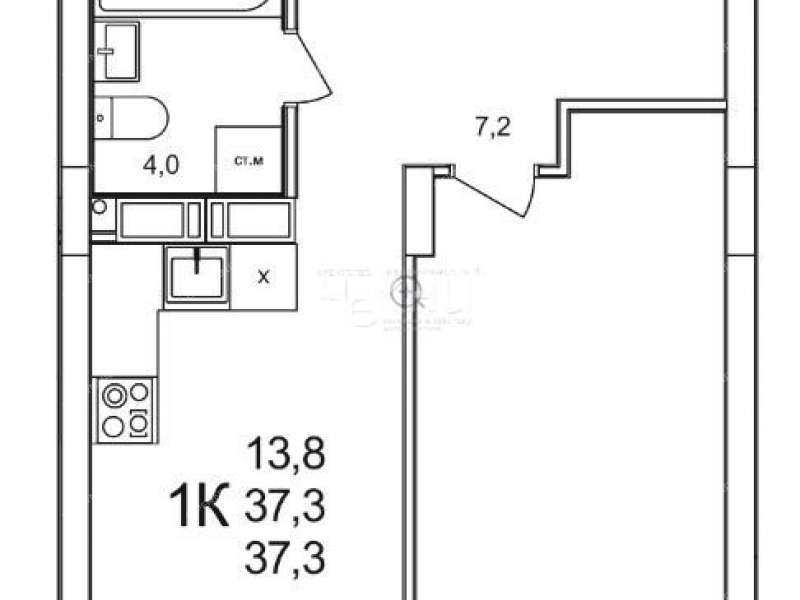 однокомнатная квартира на Черкесской улице дом 47 деревня Анкудиновка