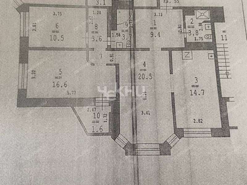 трёхкомнатная квартира на улице Верхнепечёрская дом 15 к1