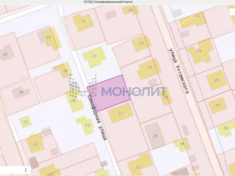 земельный участок 7 соток Семафорная улица