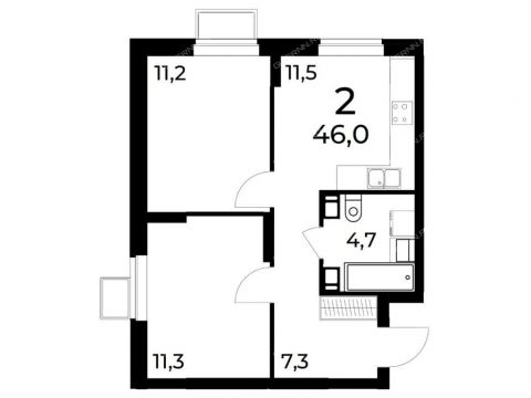 2-komnatnaya-ul-usievicha-1 фото