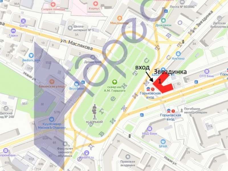 помещение под коммерческую недвижимость на улице Максима Горького