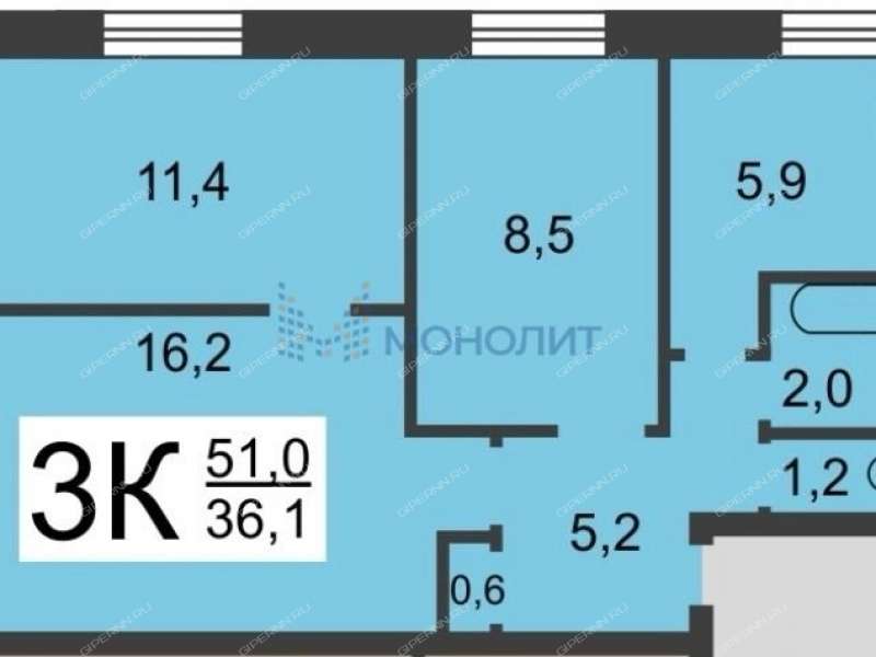 трёхкомнатная квартира на улице Июльских Дней дом 5 к1